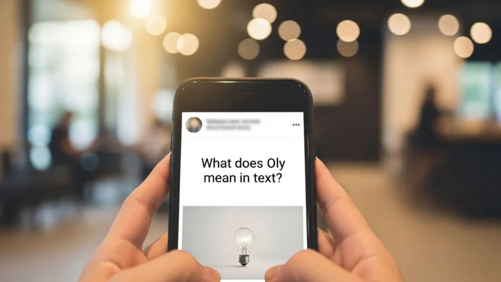 what does oly mean in text