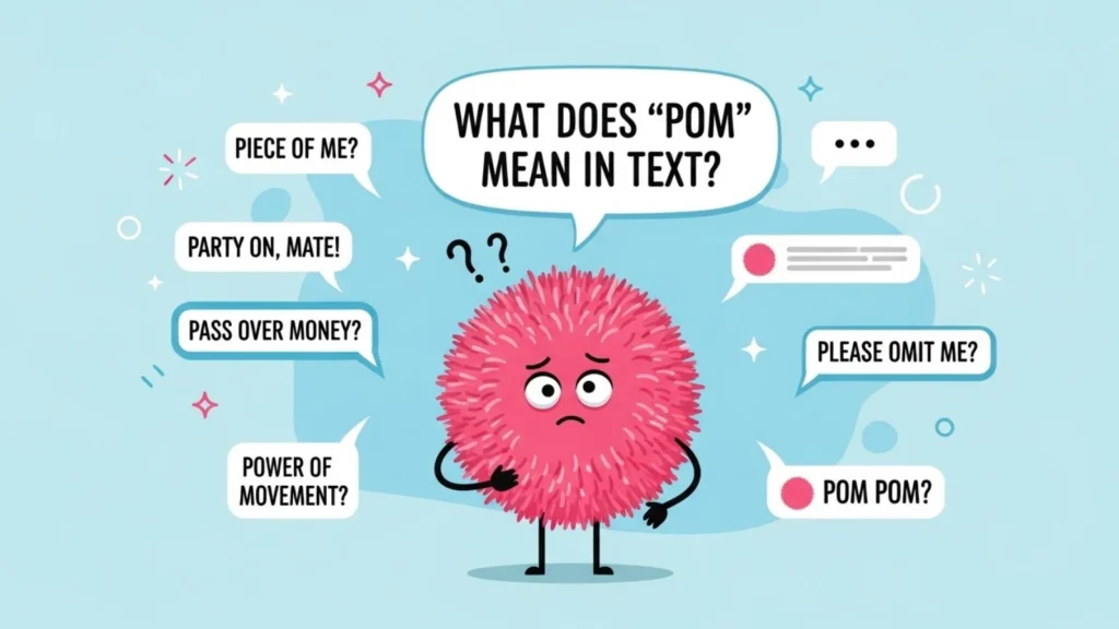 what does pom mean in text