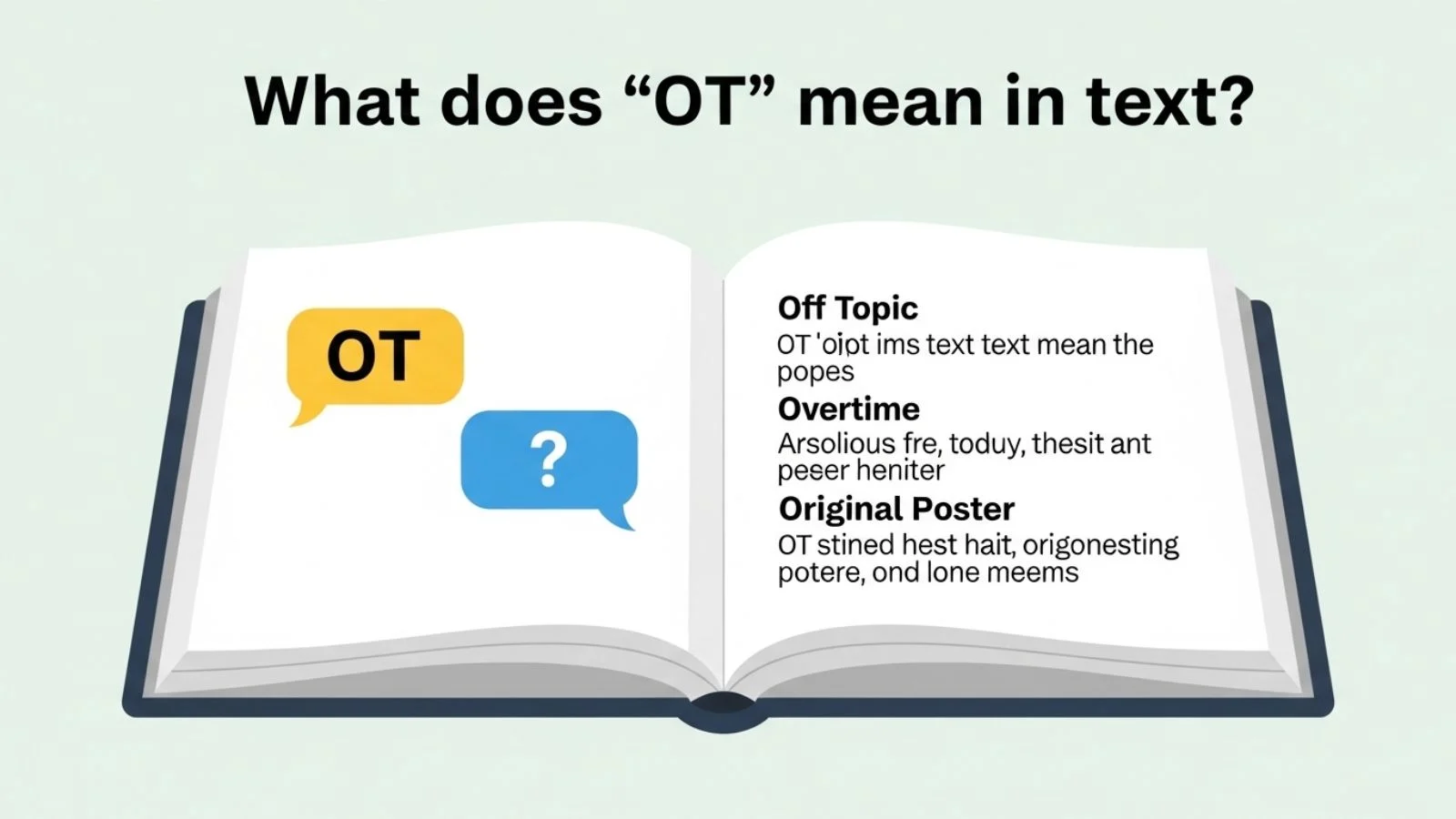 what is ot mean in text