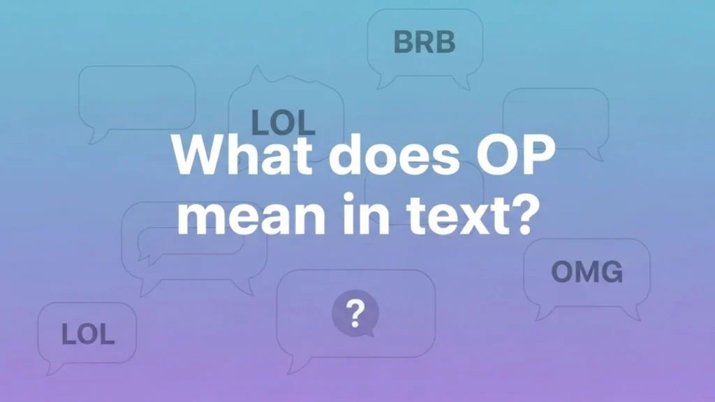 what op mean in text