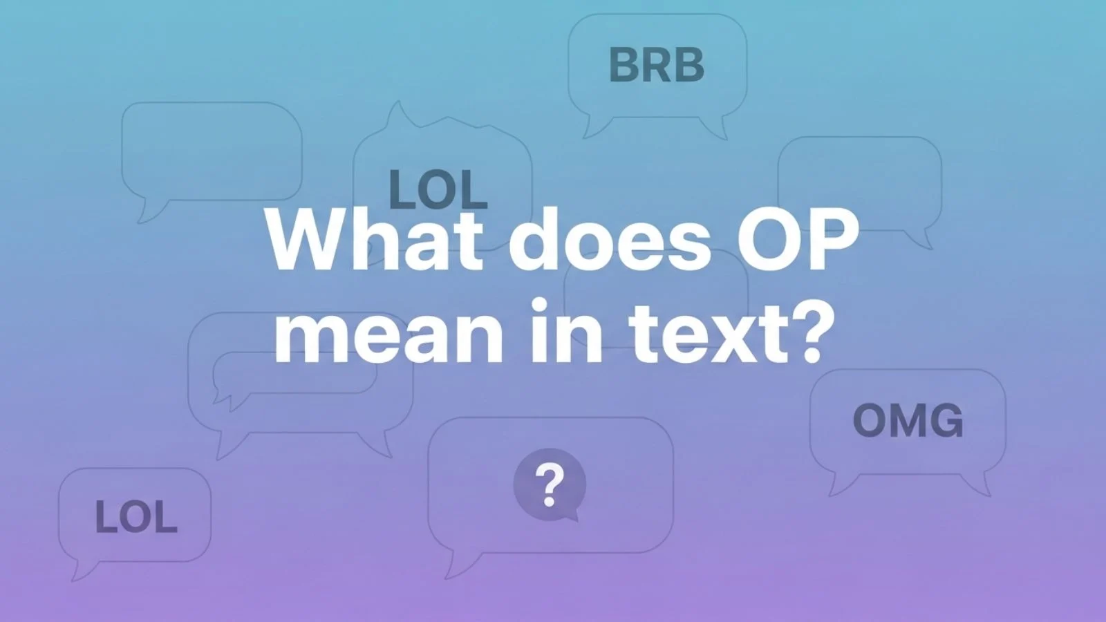 what op mean in text