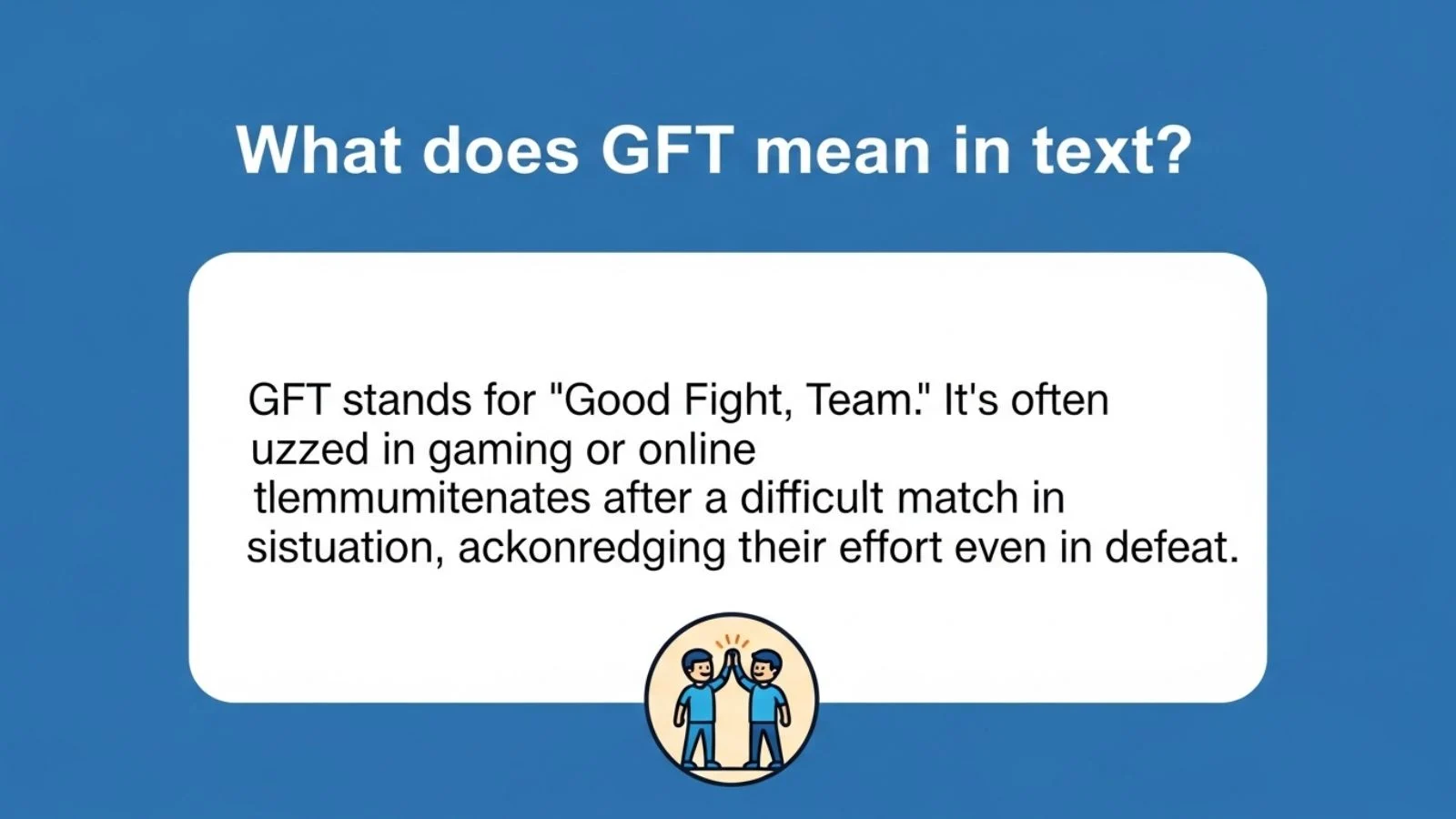 what does gft mean in text