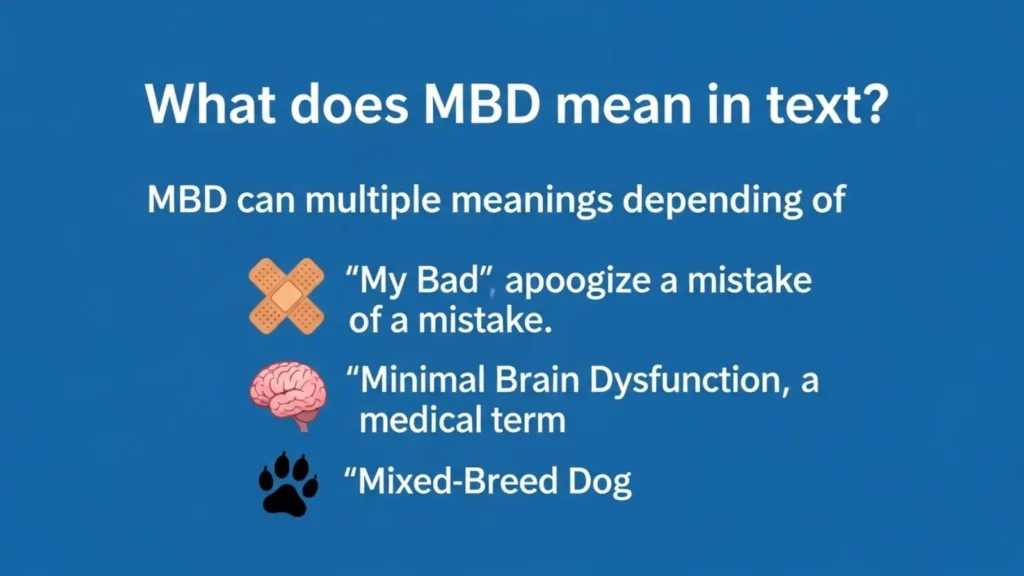 what does mbd mean in text