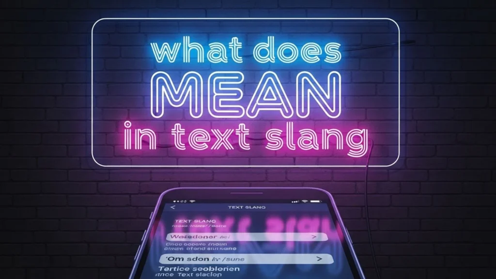what does mean in text slang