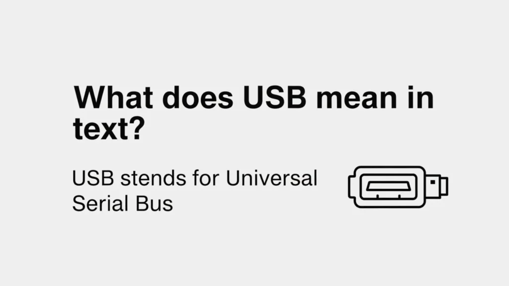 what does usb mean in text
