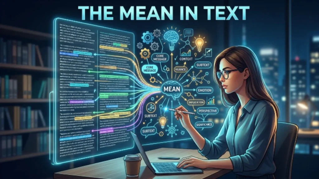 the mean in text