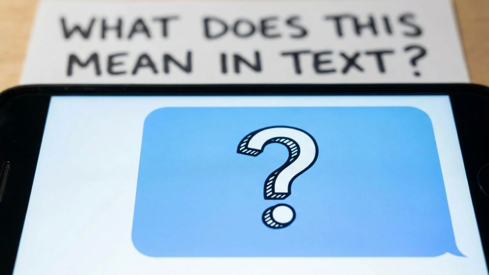 what does mean in text