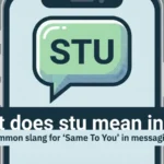 what does stu mean in text