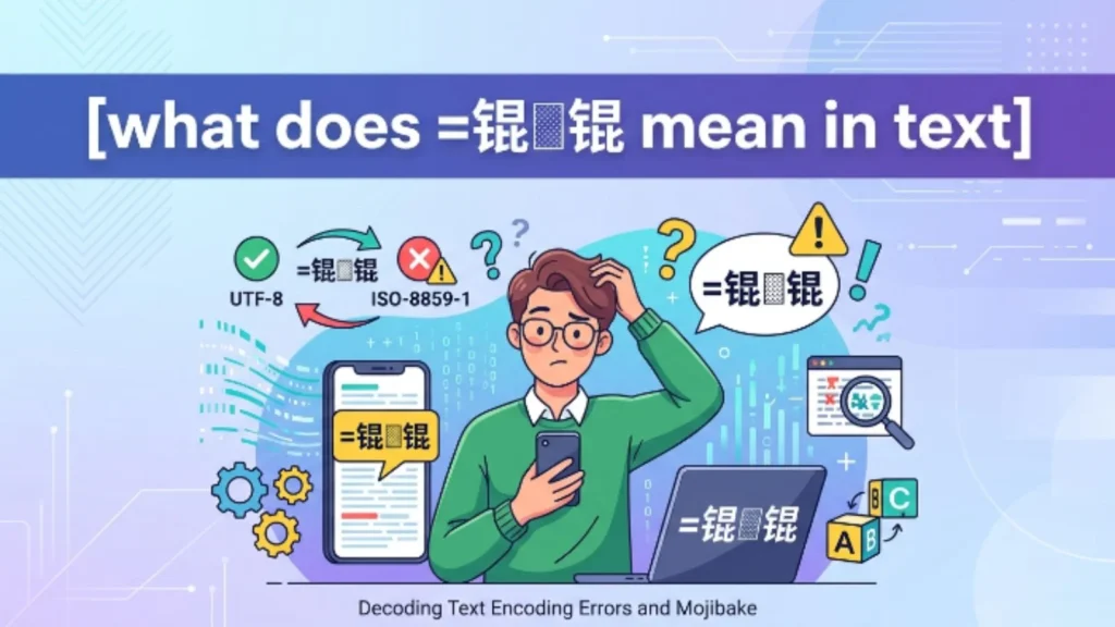 what does =锟�锟� mean in text