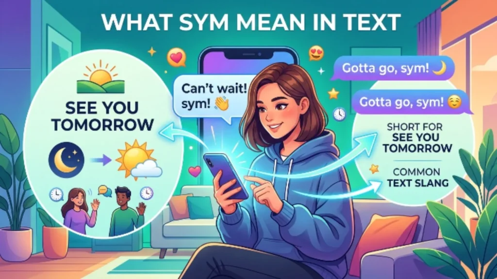 what sym mean in text