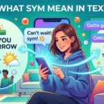 what sym mean in text