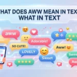 what does aww mean in text