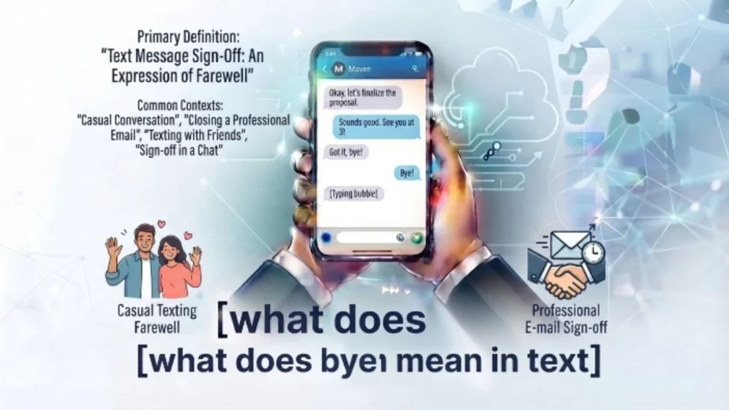 what does bye mean in text