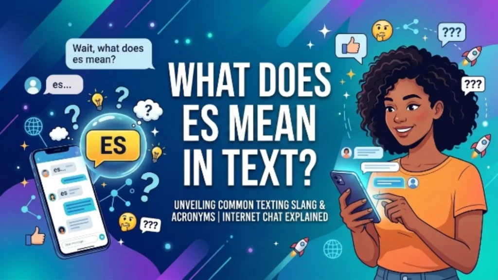 what does es mean in text