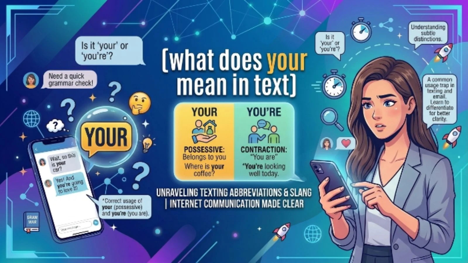 what does your mean in text