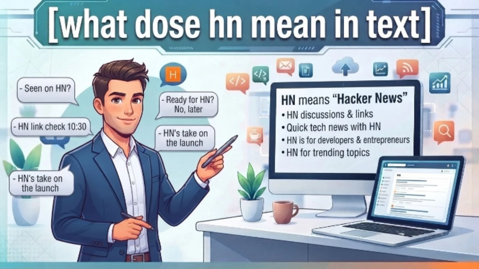 what dose hn mean in text