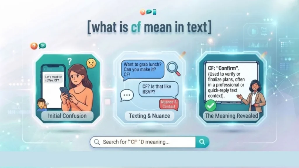 what is cf mean in text