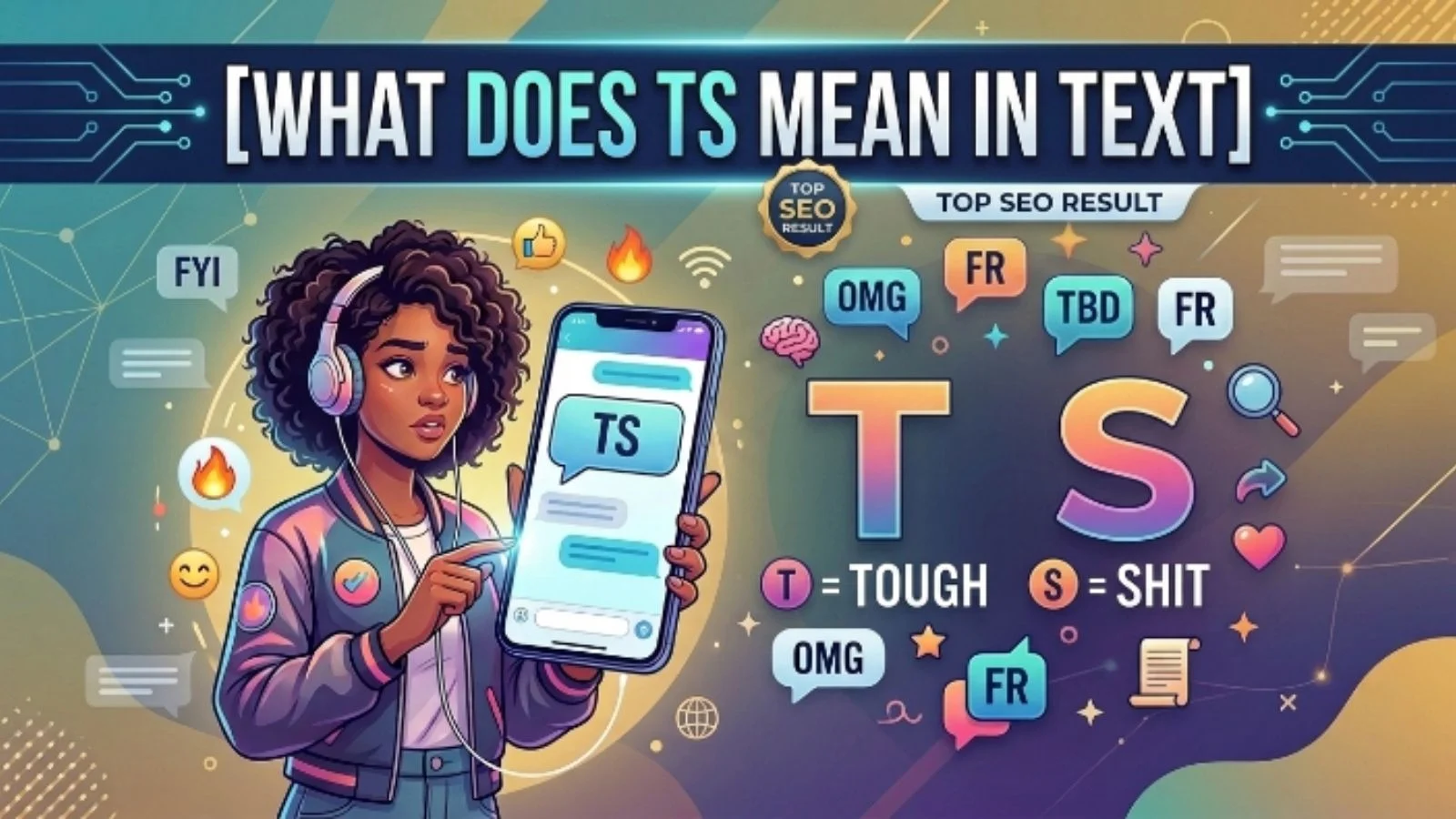 what dies ts mean in text