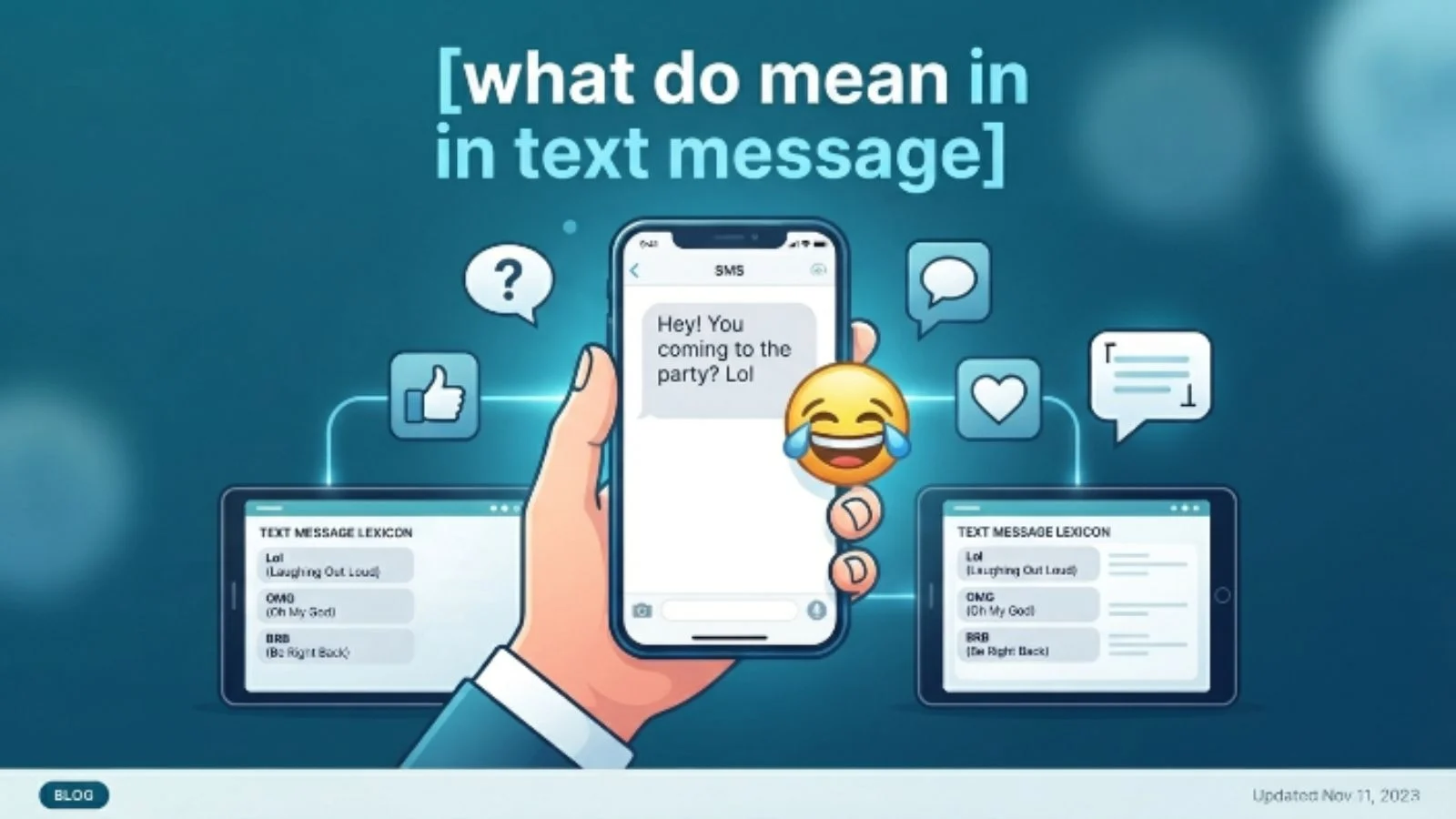 what do mean in text message