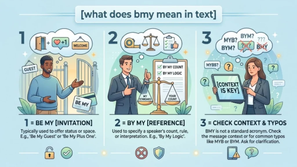 what does bmy mean in text