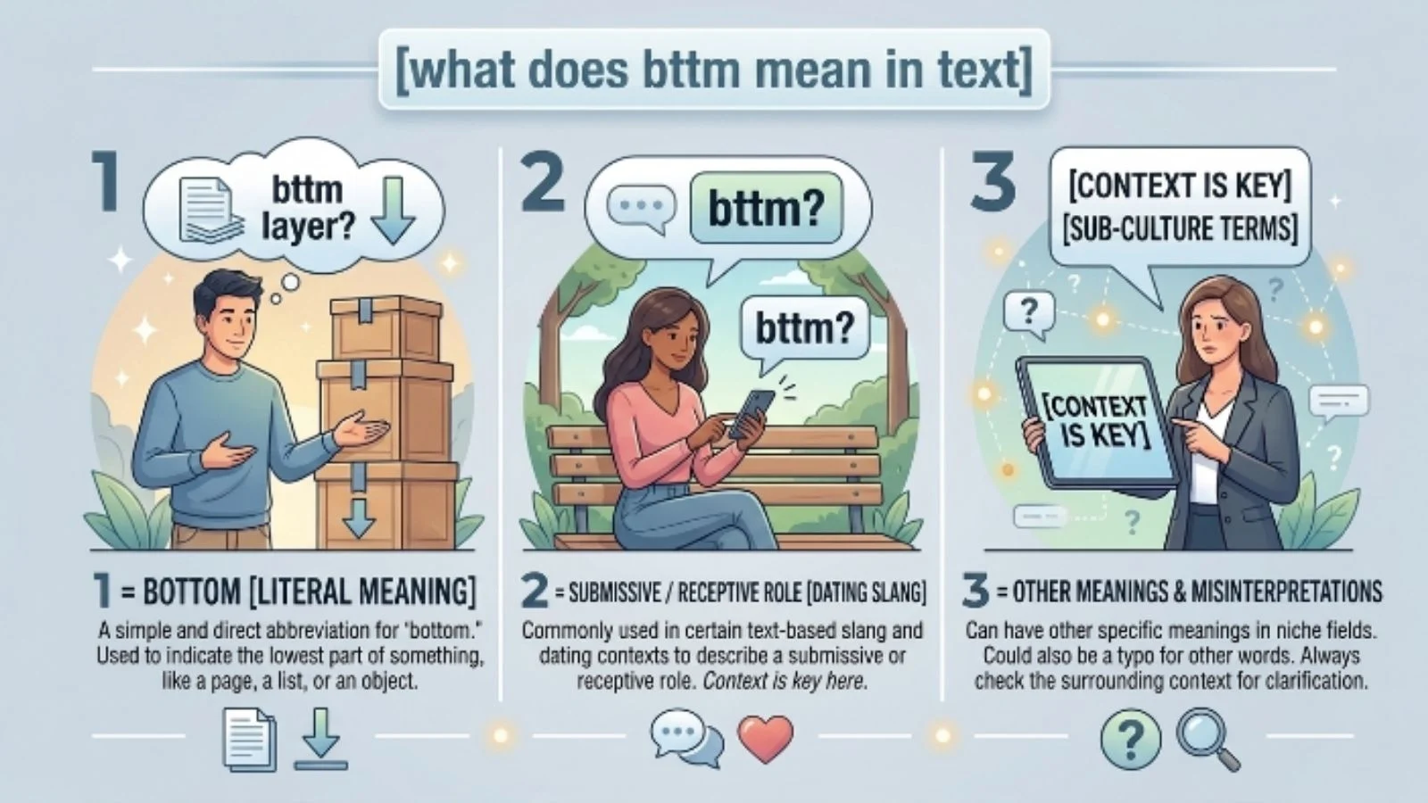 what does bttm mean in text