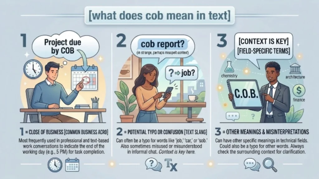 what does cob mean in text