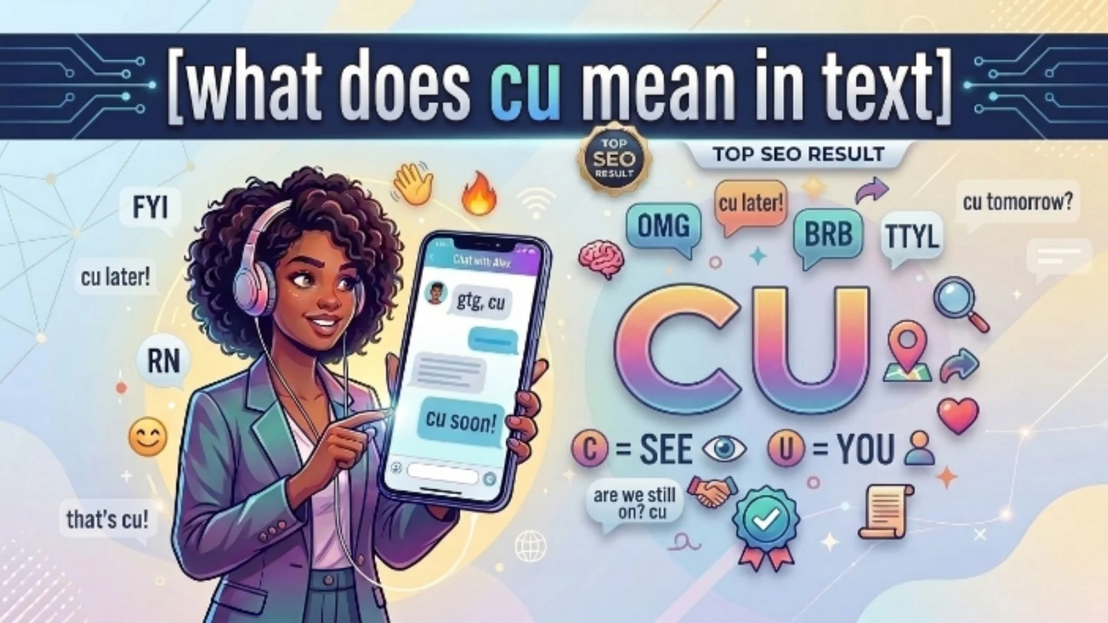 what does cu mean in text
