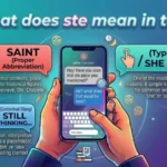 what does ste mean in text