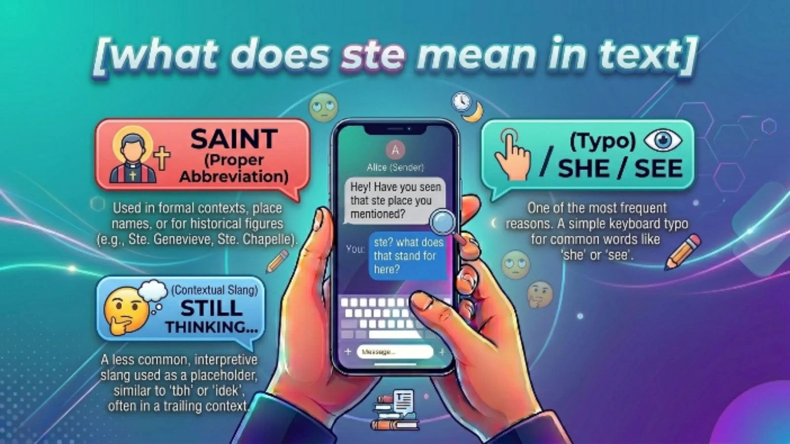 what does ste mean in text
