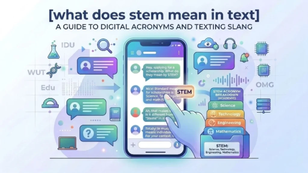 what does stem mean in text
