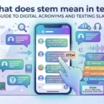 what does stem mean in text