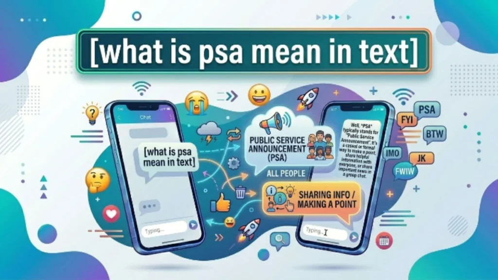 what is psa mean in text