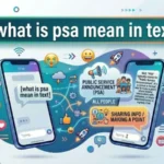 what is psa mean in text
