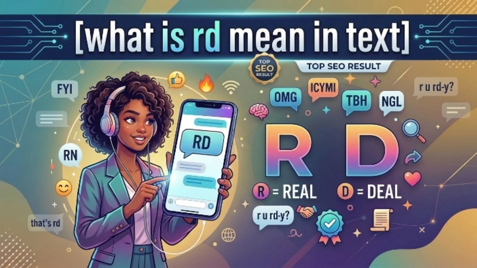 what is rd mean in text