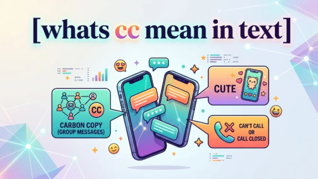 whats cc mean in text