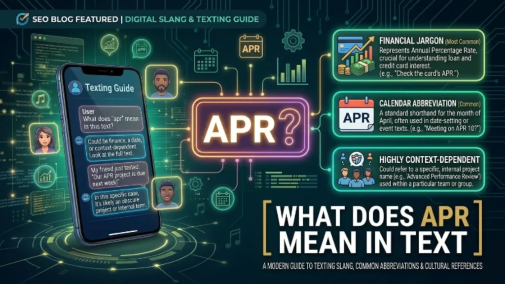what does apr mean in text