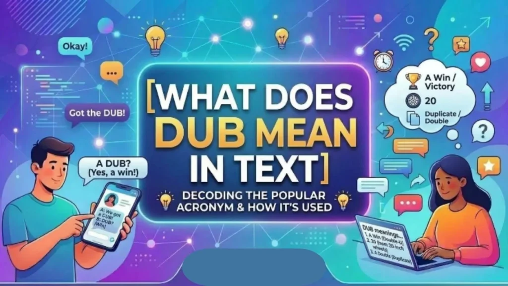what does dub mean in text