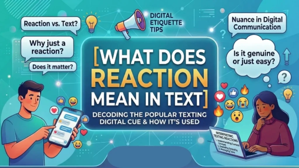 what does reaction mean in text