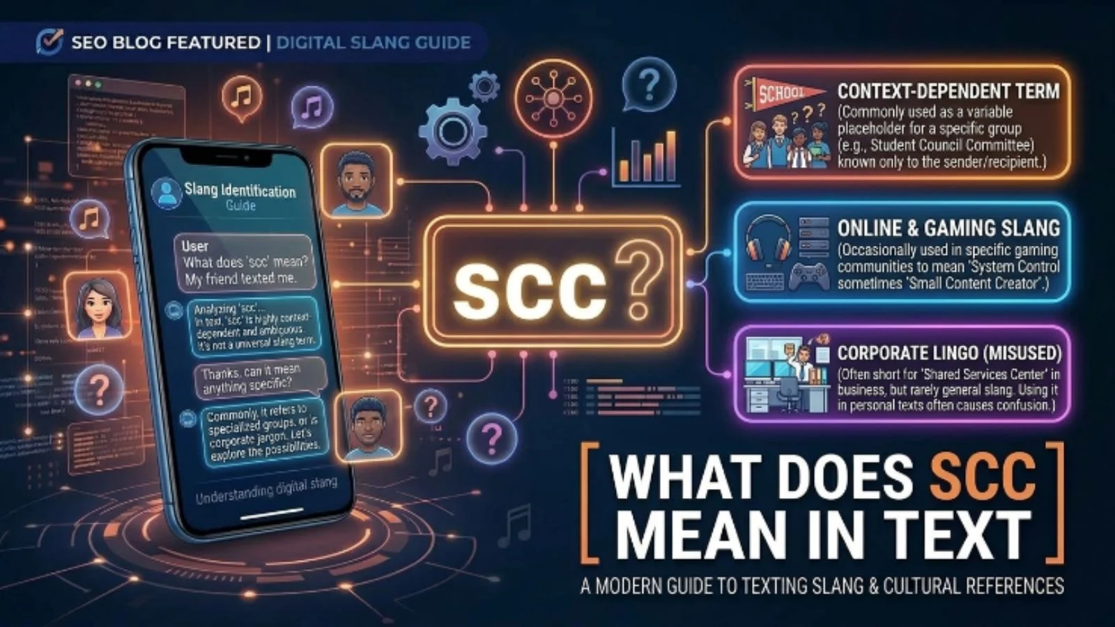 what does scc mean in text